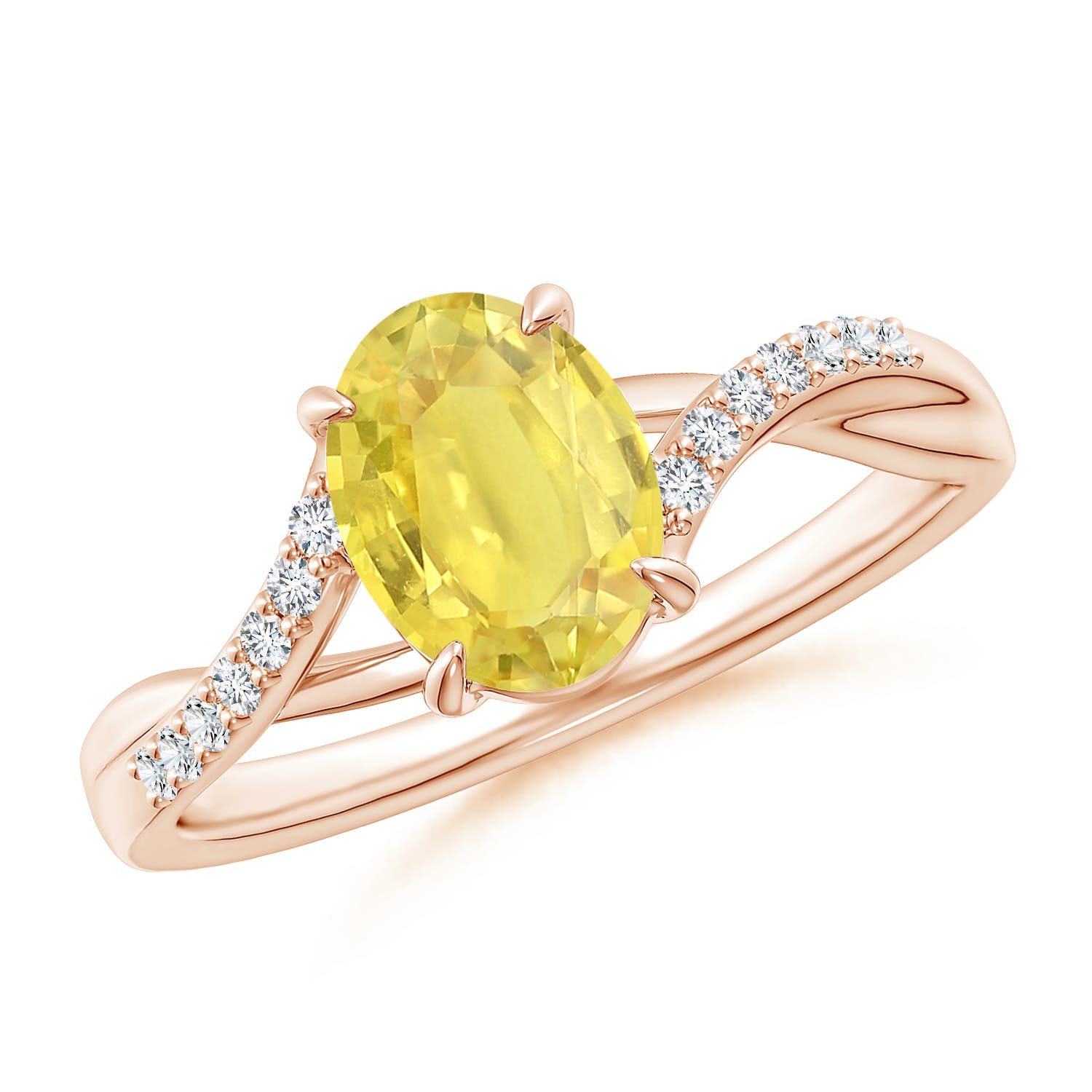 A - Yellow Sapphire / 1.61 CT / 14 KT Rose Gold