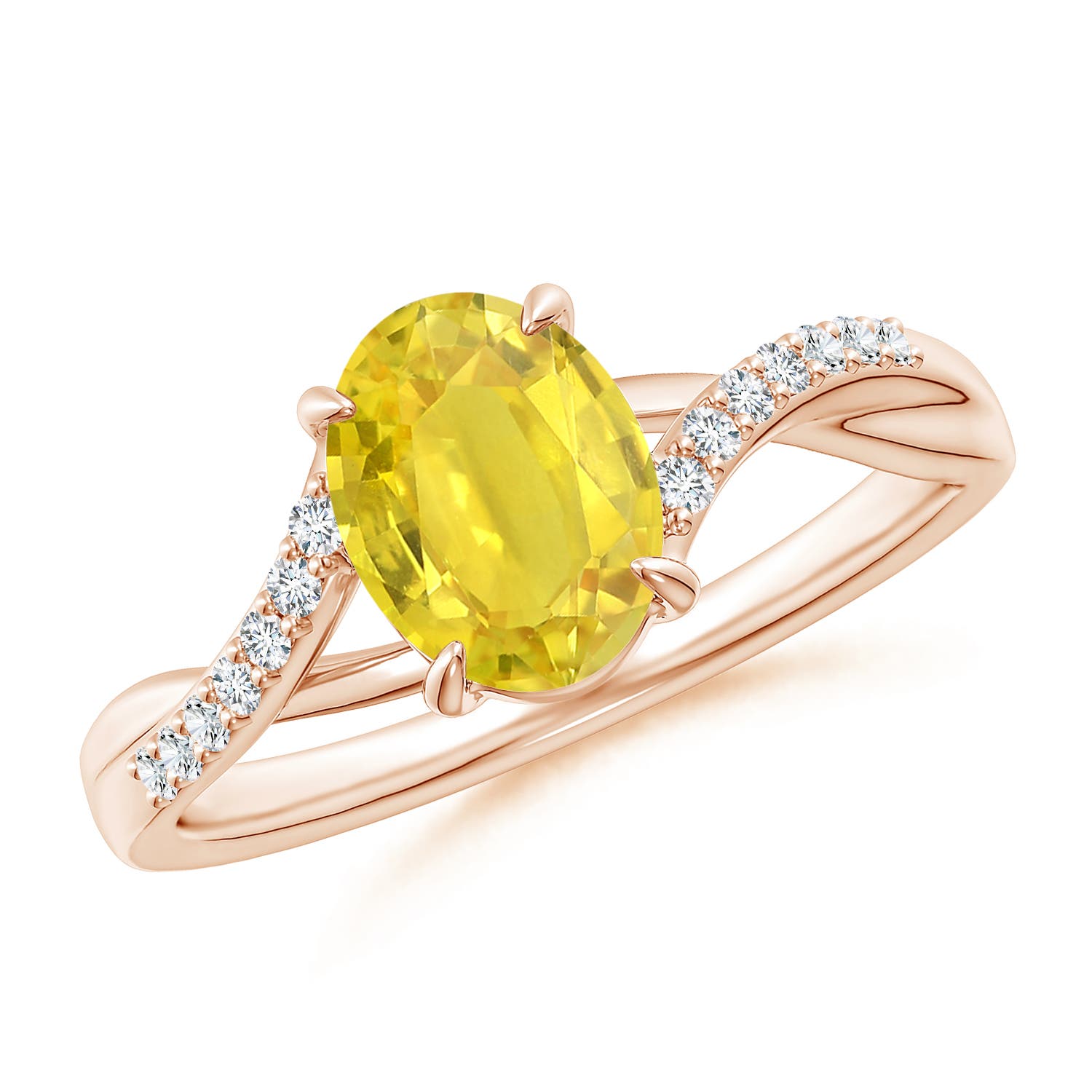 AA - Yellow Sapphire / 1.61 CT / 14 KT Rose Gold