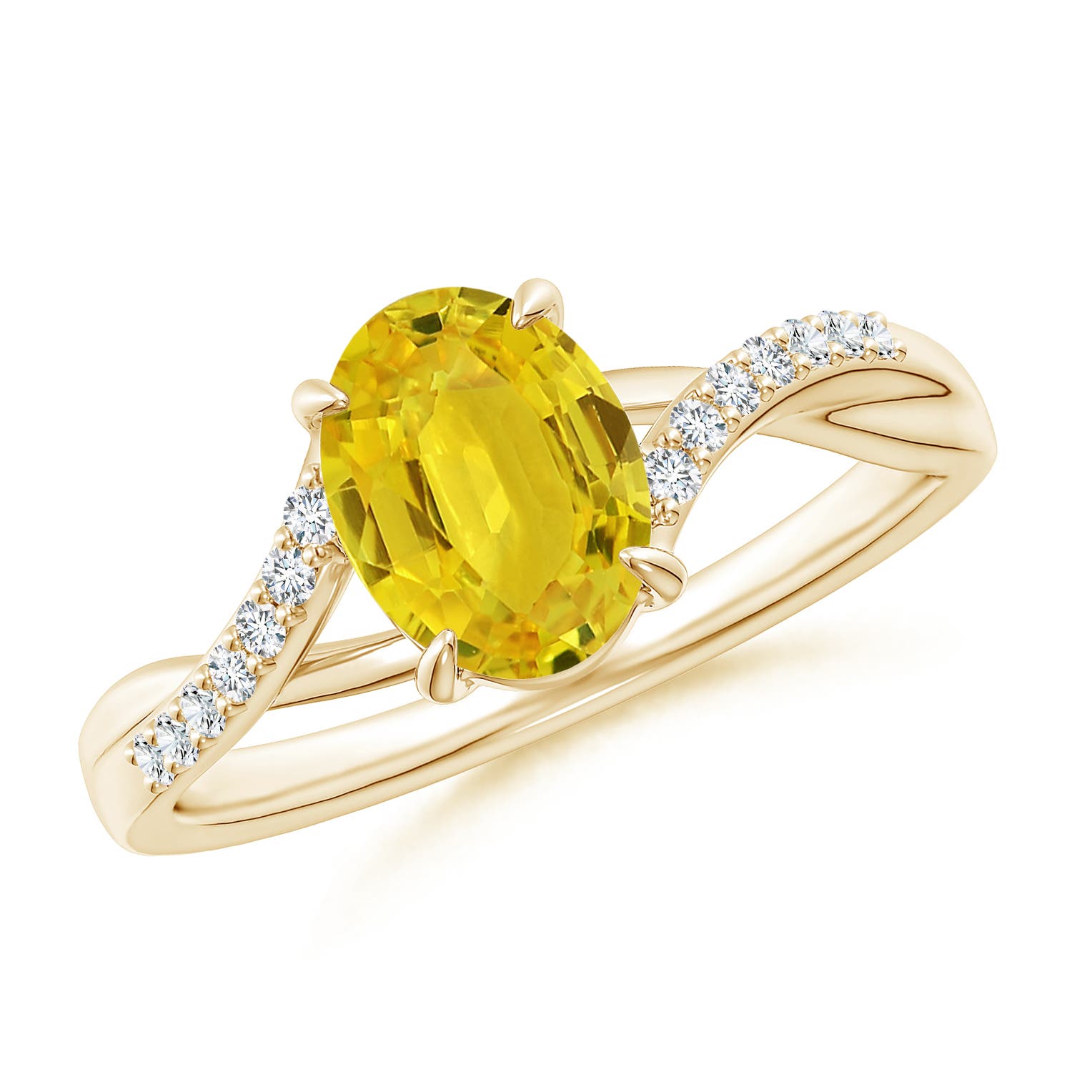 AAA - Yellow Sapphire / 1.61 CT / 14 KT Yellow Gold