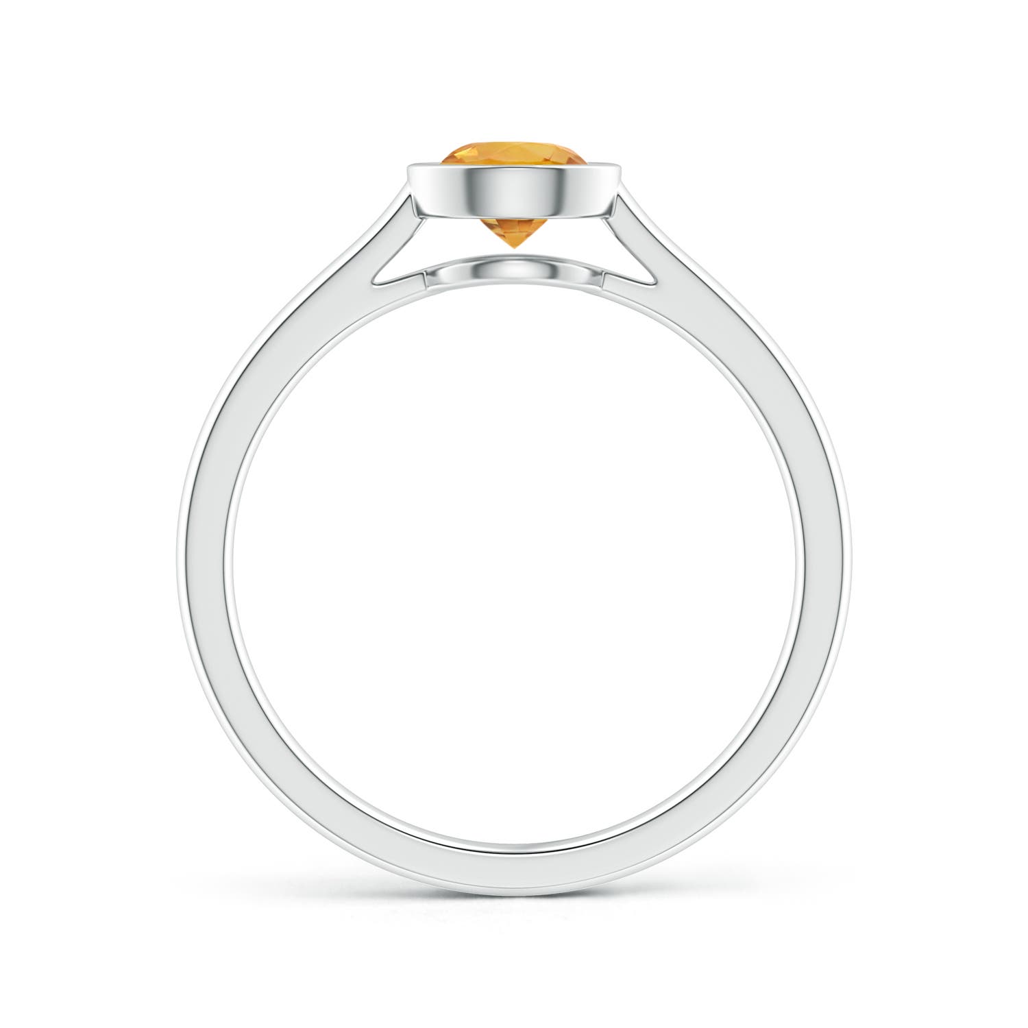 A - Orange Sapphire / 0.53 CT / 14 KT White Gold