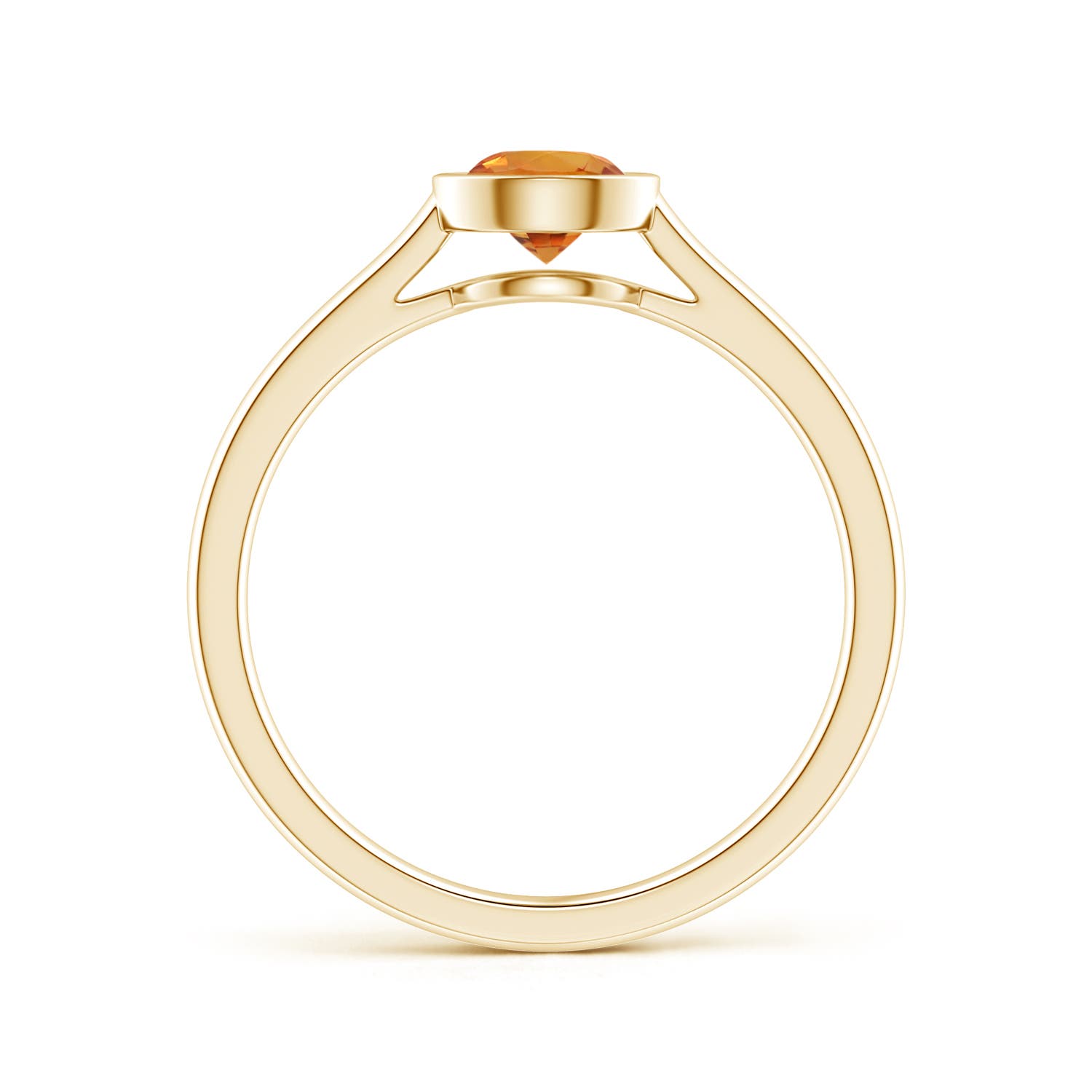 AAA - Orange Sapphire / 0.53 CT / 14 KT Yellow Gold