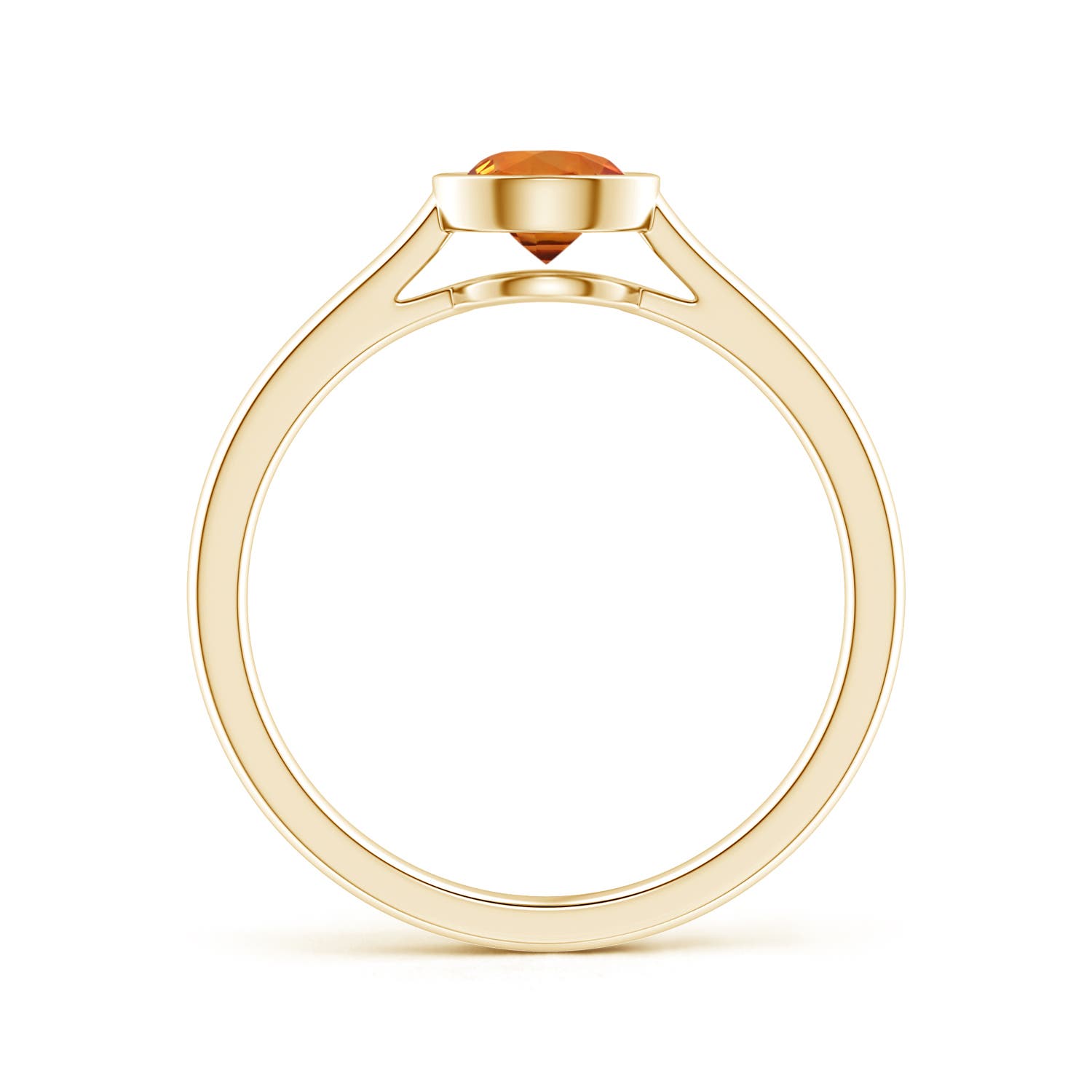 AAAA - Orange Sapphire / 0.53 CT / 14 KT Yellow Gold