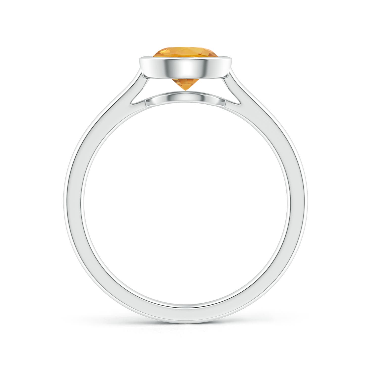 A - Orange Sapphire / 1 CT / 14 KT White Gold