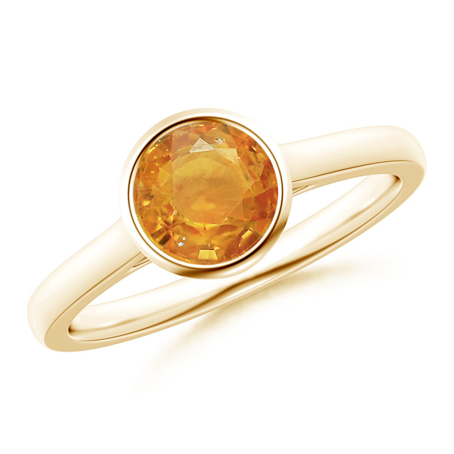 A - Orange Sapphire / 1 CT / 14 KT Yellow Gold