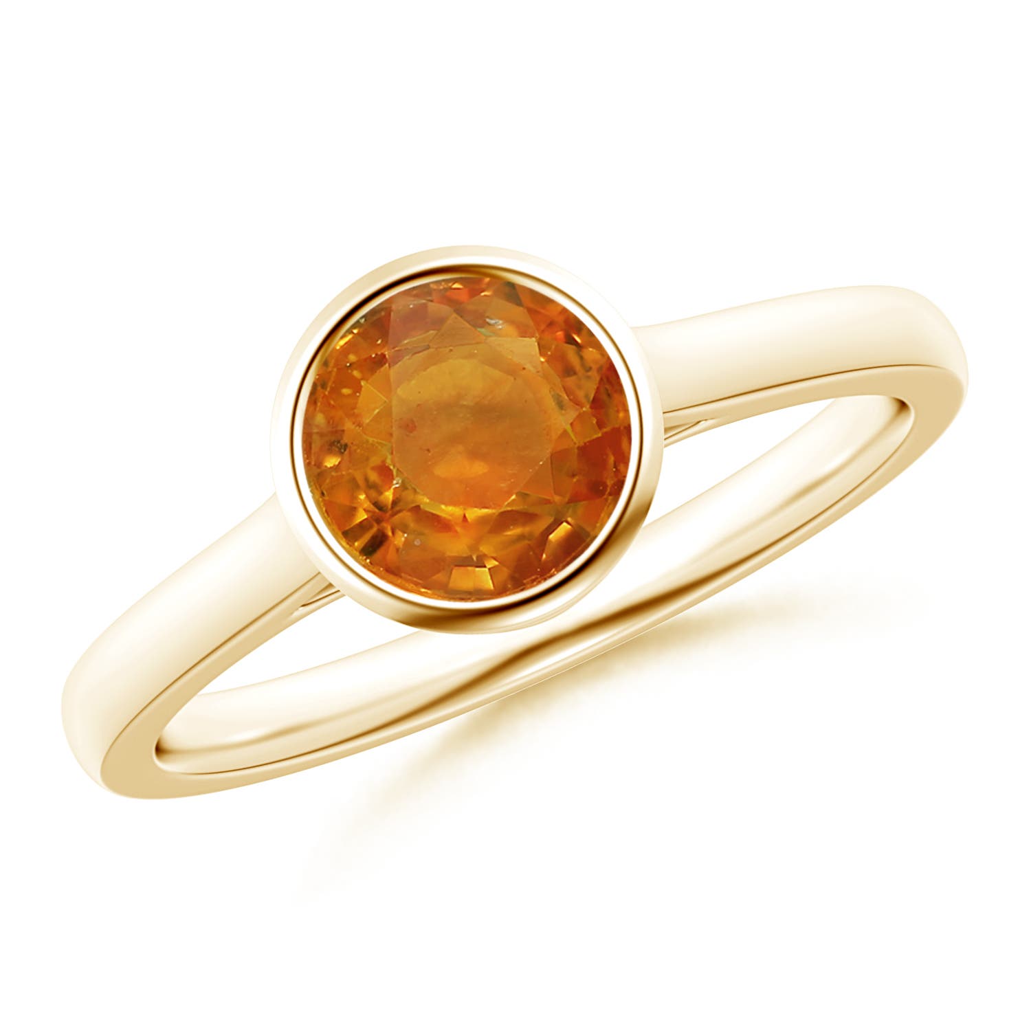 AA - Orange Sapphire / 1 CT / 14 KT Yellow Gold