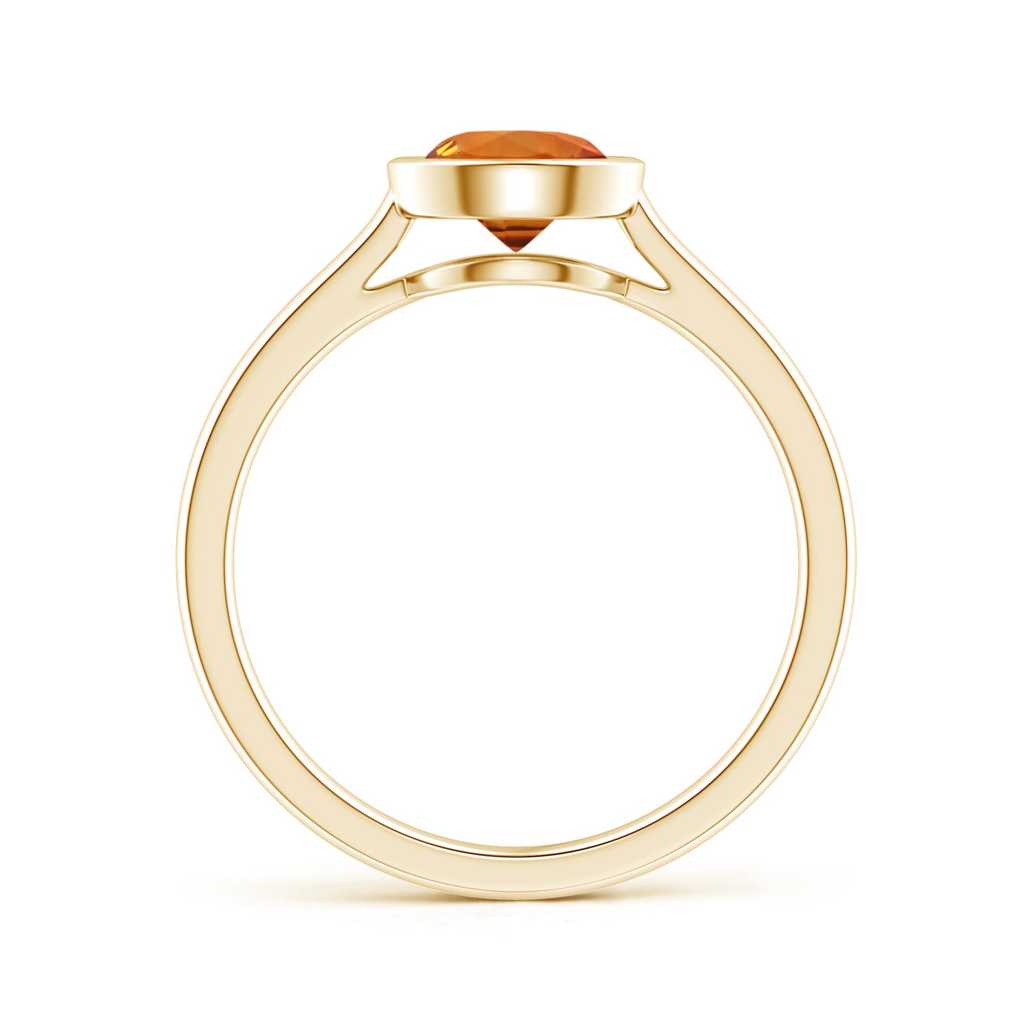 AAAA - Orange Sapphire / 1 CT / 14 KT Yellow Gold