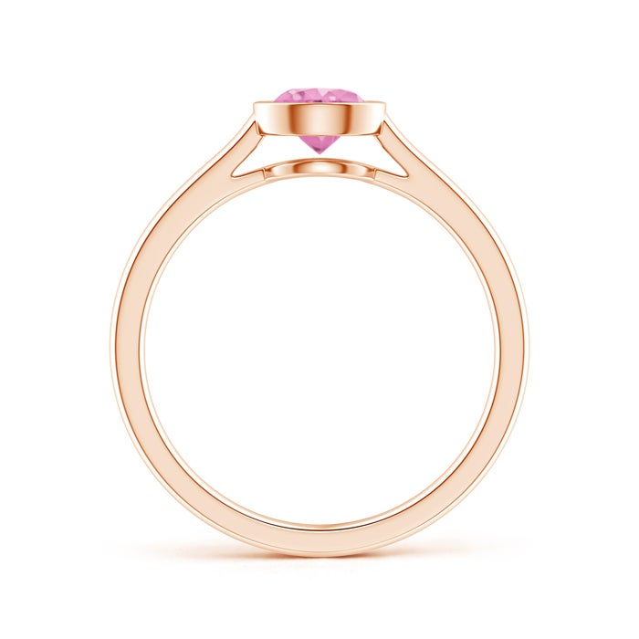 Classic Bezel-Set Round Pink Sapphire Solitaire Ring