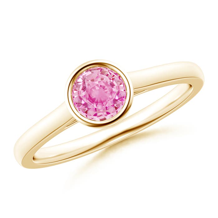 A - Pink Sapphire / 0.6 CT / 14 KT Yellow Gold