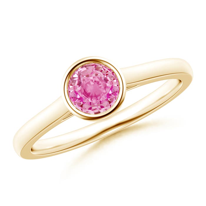 AA - Pink Sapphire / 0.6 CT / 14 KT Yellow Gold