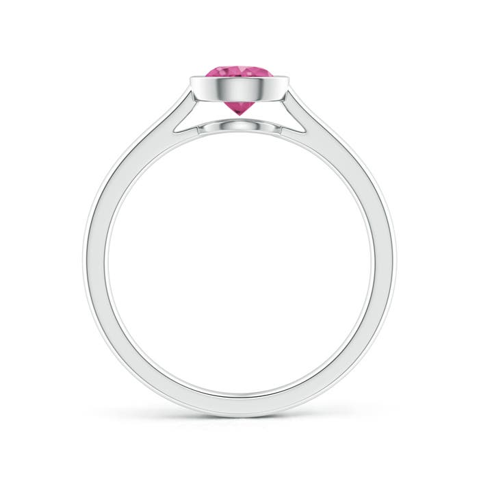 AAAA - Pink Sapphire / 0.6 CT / 14 KT White Gold