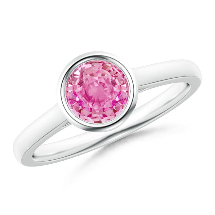 AA - Pink Sapphire / 1 CT / 14 KT White Gold