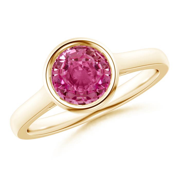 AAAA - Pink Sapphire / 1.6 CT / 14 KT Yellow Gold