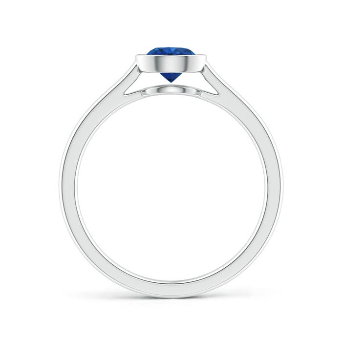 AAA - Blue Sapphire / 0.6 CT / 14 KT White Gold