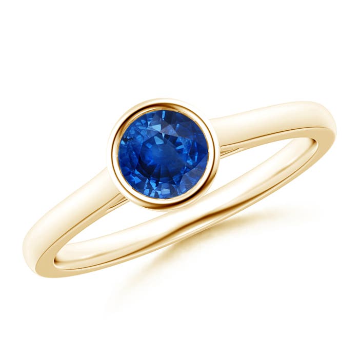 AAA - Blue Sapphire / 0.6 CT / 14 KT Yellow Gold