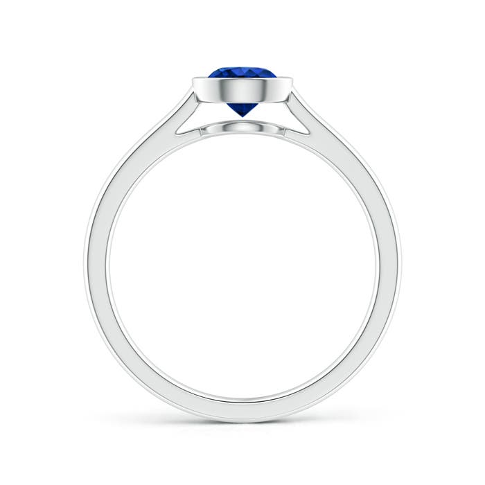 AAAA - Blue Sapphire / 0.6 CT / 14 KT White Gold