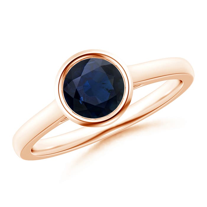 A - Blue Sapphire / 1 CT / 14 KT Rose Gold