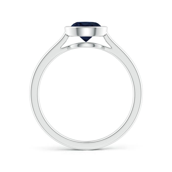 A - Blue Sapphire / 1 CT / 14 KT White Gold