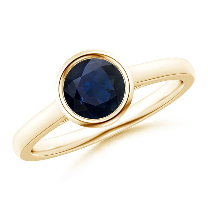 A - Blue Sapphire / 1 CT / 14 KT Yellow Gold