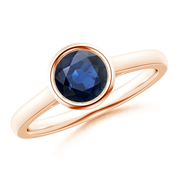 AA - Blue Sapphire / 1 CT / 14 KT Rose Gold