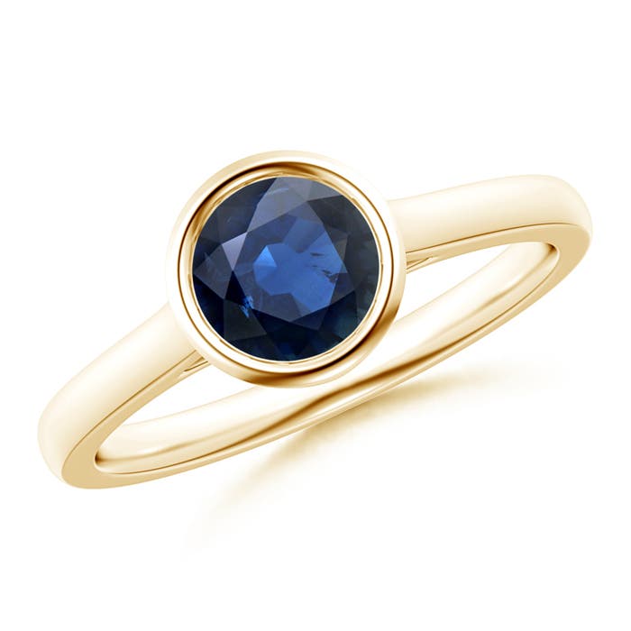 AA - Blue Sapphire / 1 CT / 14 KT Yellow Gold