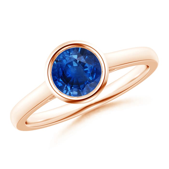 AAA - Blue Sapphire / 1 CT / 14 KT Rose Gold