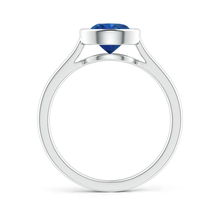 AAA - Blue Sapphire / 1.6 CT / 14 KT White Gold