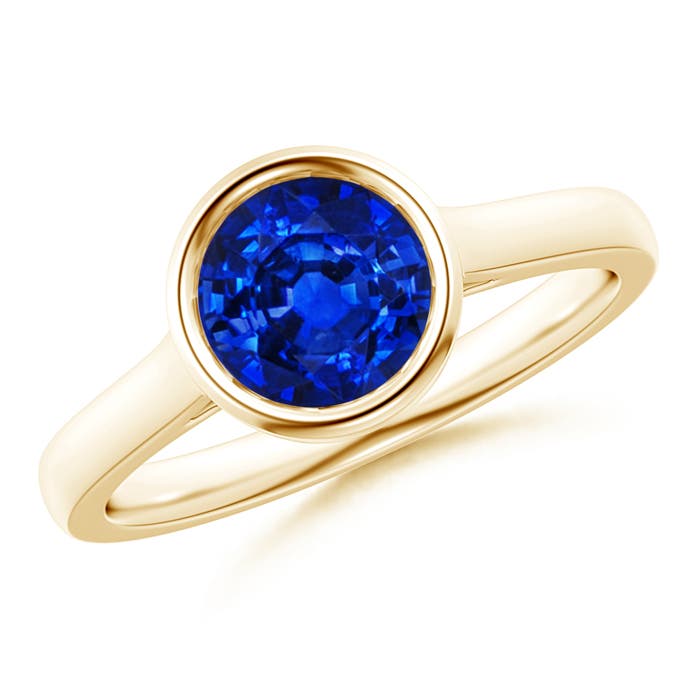 AAAA - Blue Sapphire / 1.6 CT / 14 KT Yellow Gold