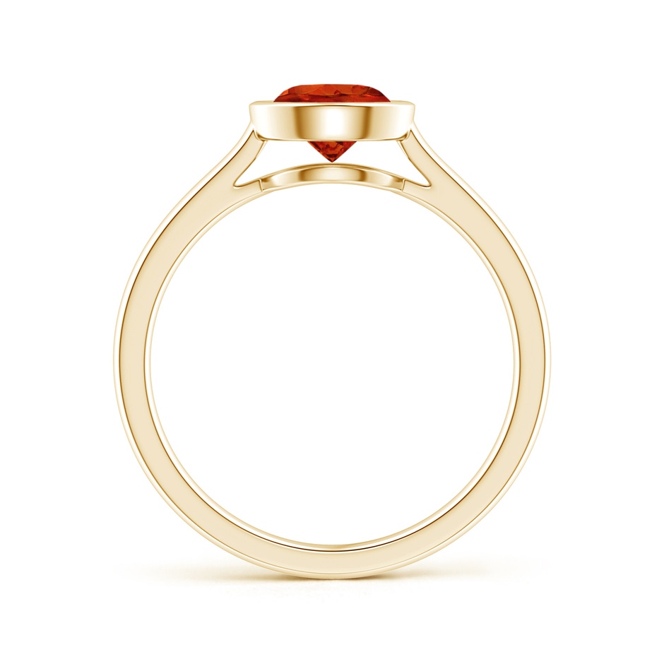 6mm AAAA Classic Bezel-Set Round Spessartite Solitaire Ring in Yellow Gold side-1