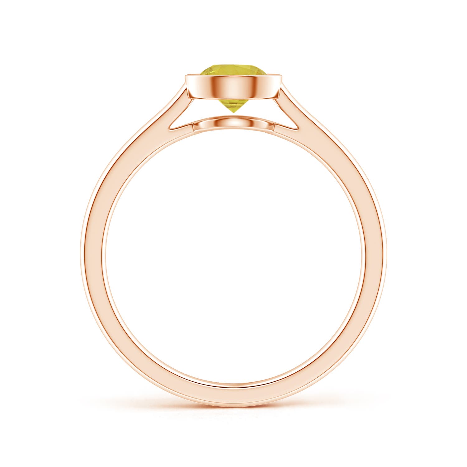 A - Yellow Sapphire / 0.53 CT / 14 KT Rose Gold