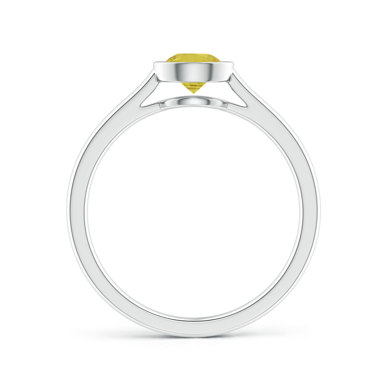 A - Yellow Sapphire / 0.53 CT / 14 KT White Gold