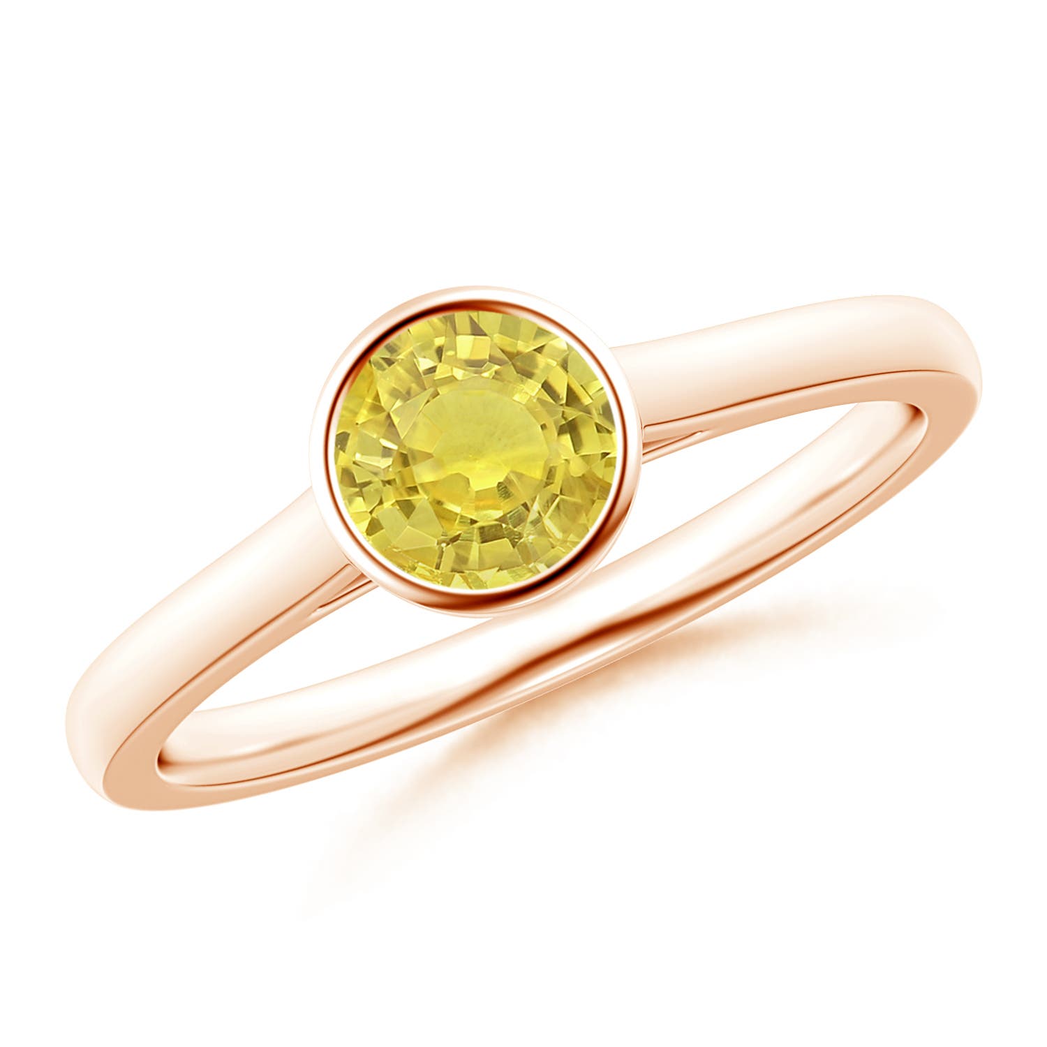 AA - Yellow Sapphire / 0.53 CT / 14 KT Rose Gold