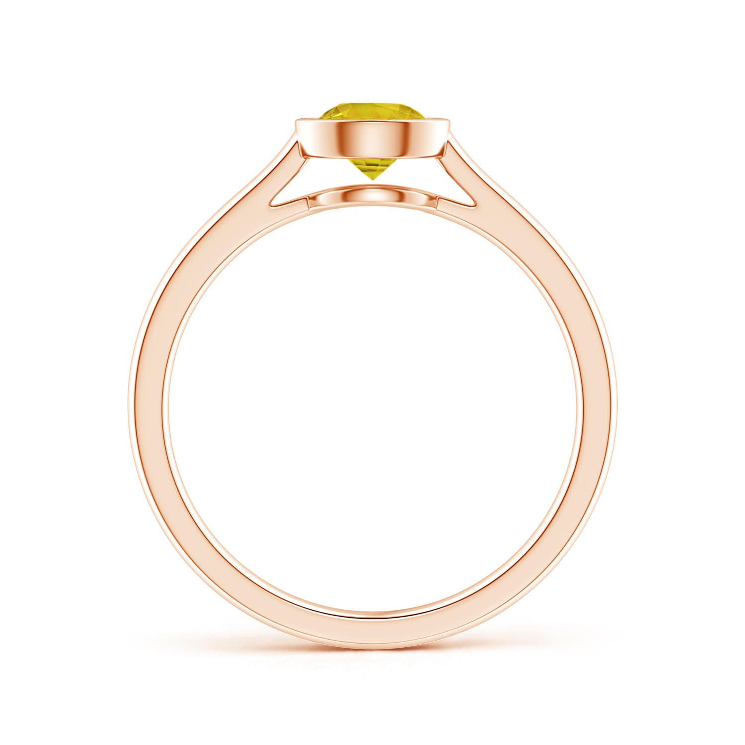 AAAA - Yellow Sapphire / 0.53 CT / 14 KT Rose Gold