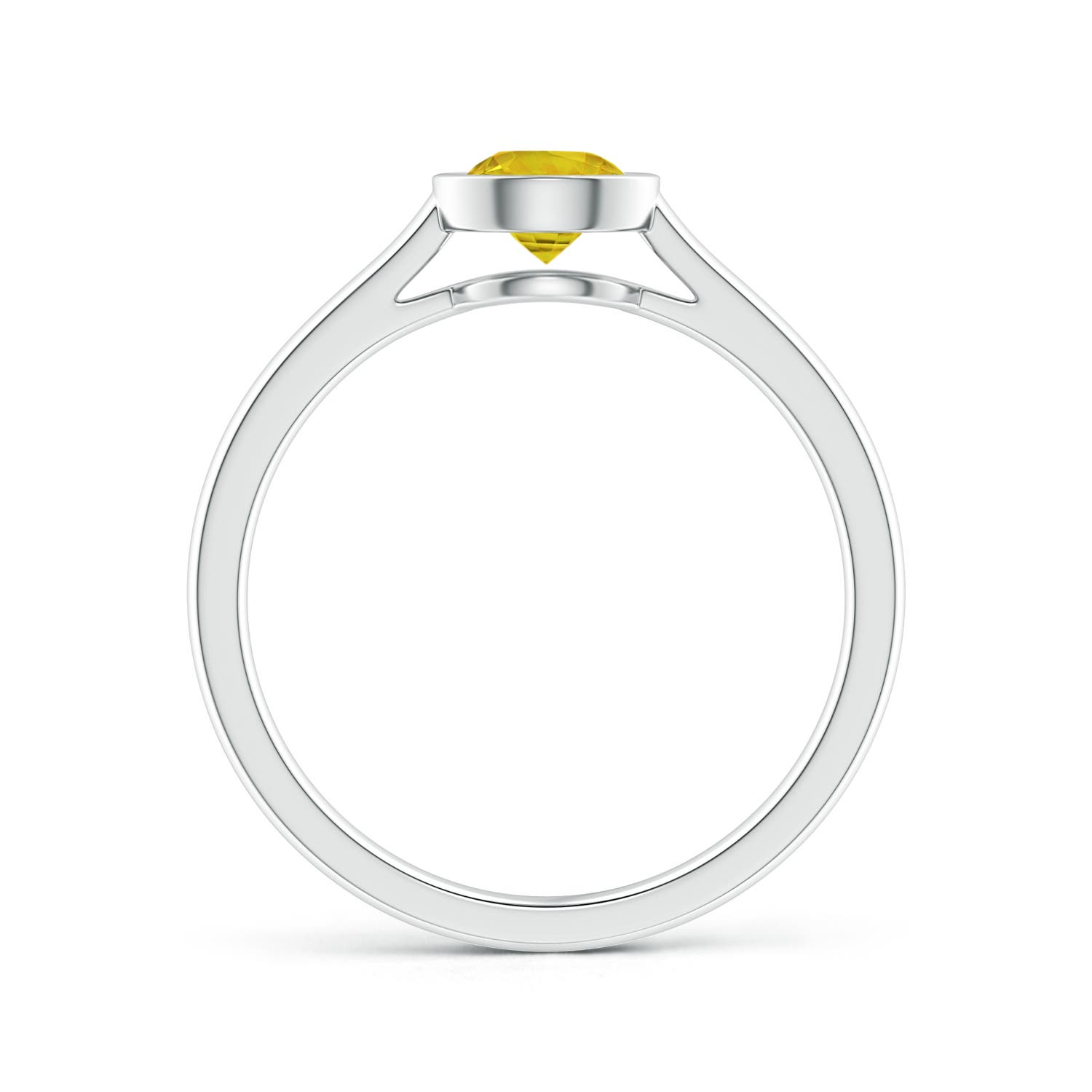 AAAA - Yellow Sapphire / 0.53 CT / 14 KT White Gold