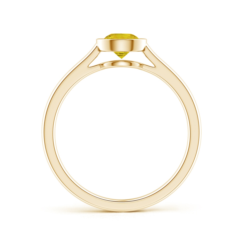5mm AAAA Classic Bezel-Set Round Yellow Sapphire Solitaire Ring in Yellow Gold side 199