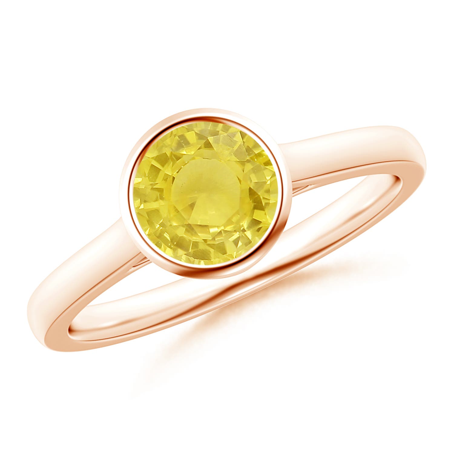 A - Yellow Sapphire / 1 CT / 14 KT Rose Gold