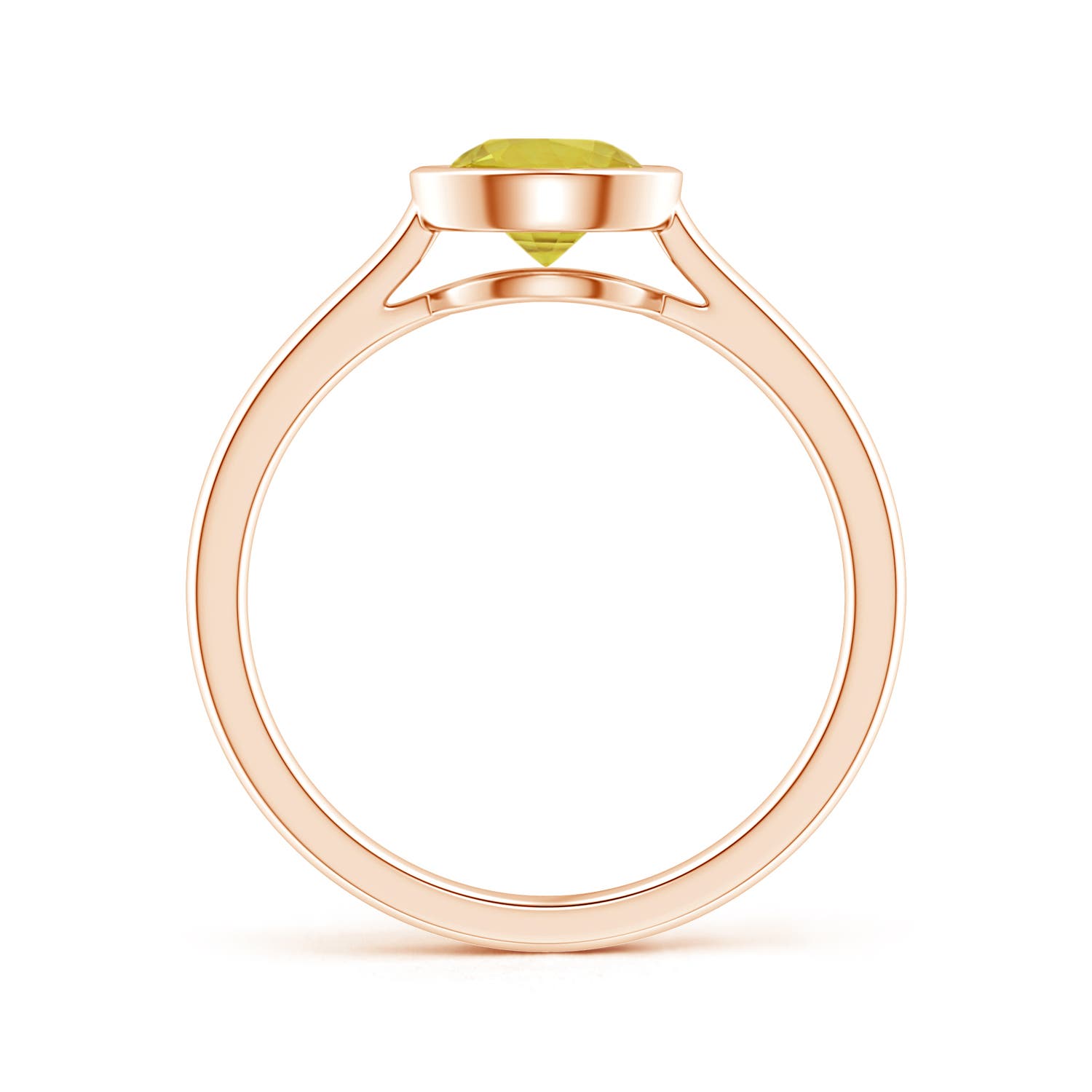 A - Yellow Sapphire / 1 CT / 14 KT Rose Gold