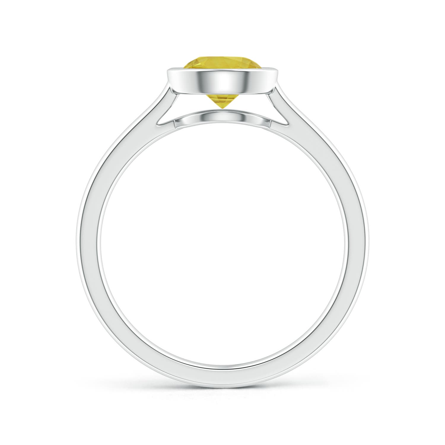 A - Yellow Sapphire / 1 CT / 14 KT White Gold