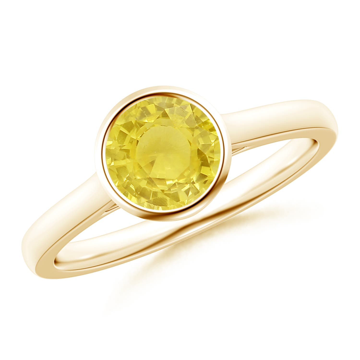 A - Yellow Sapphire / 1 CT / 14 KT Yellow Gold