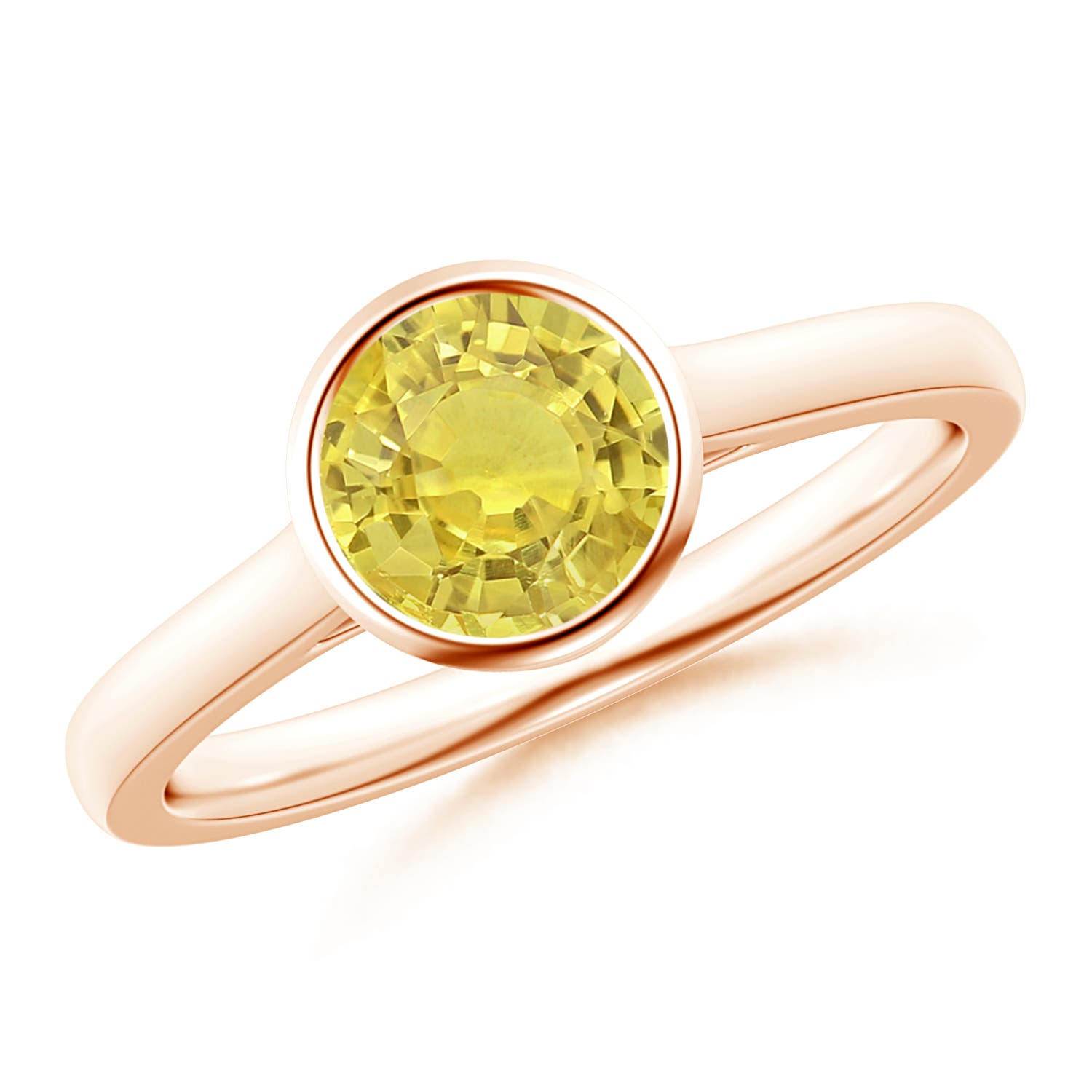 AA - Yellow Sapphire / 1 CT / 14 KT Rose Gold