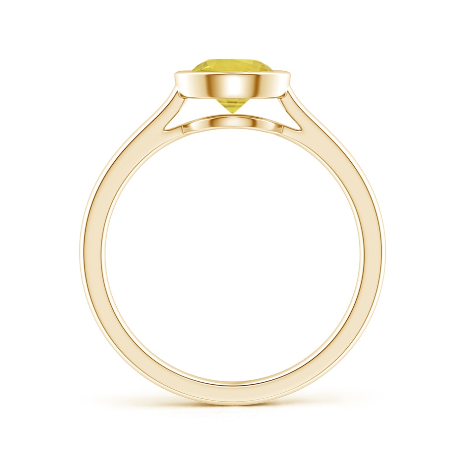 6mm AA Classic Bezel-Set Round Yellow Sapphire Solitaire Ring in Yellow Gold side 199