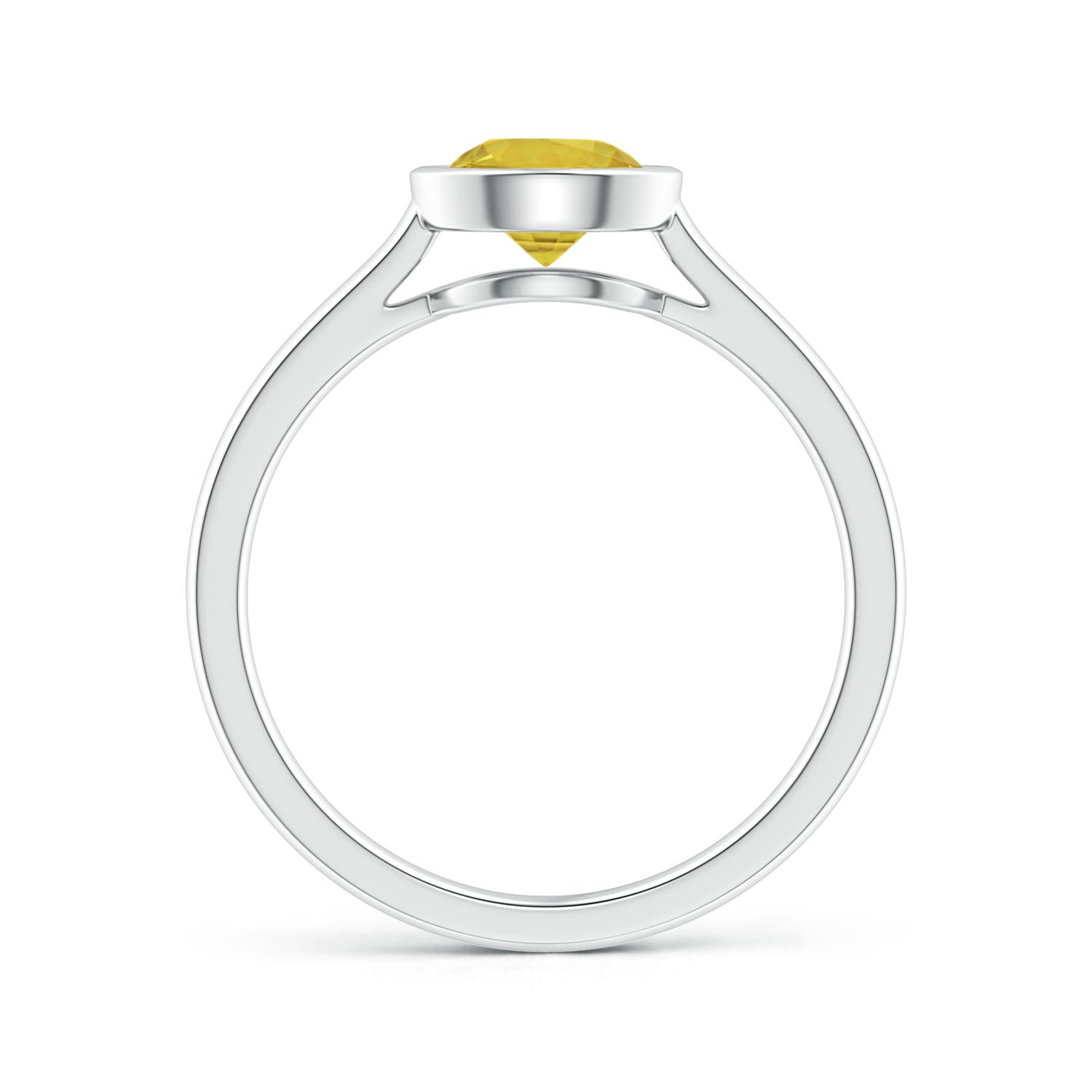 AAA - Yellow Sapphire / 1 CT / 14 KT White Gold