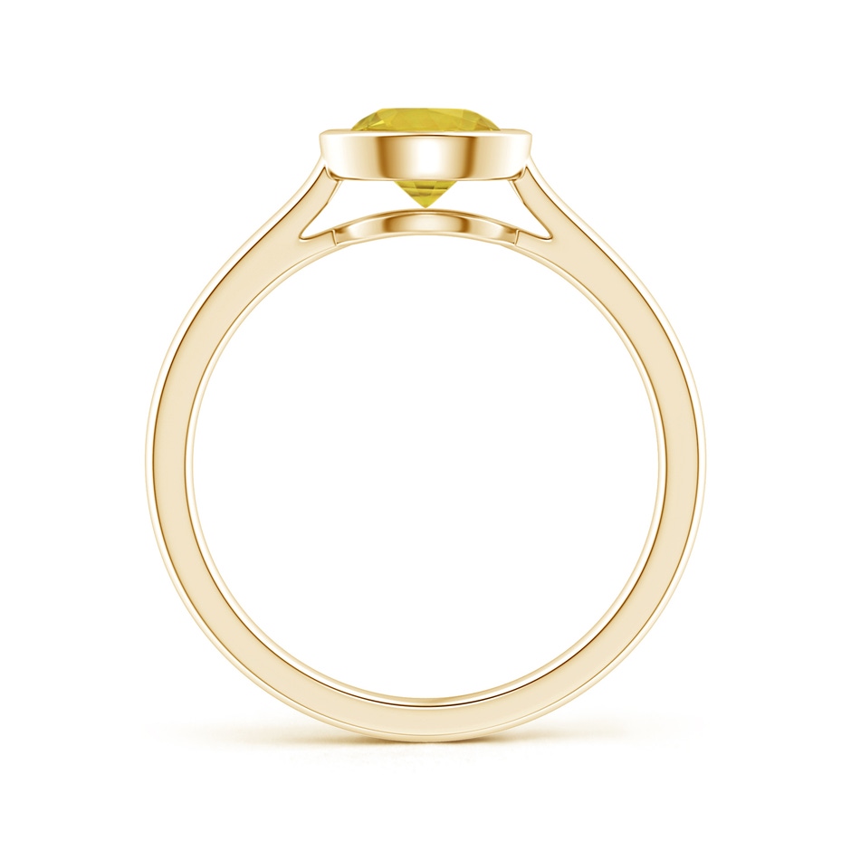 6mm AAA Classic Bezel-Set Round Yellow Sapphire Solitaire Ring in Yellow Gold side 199