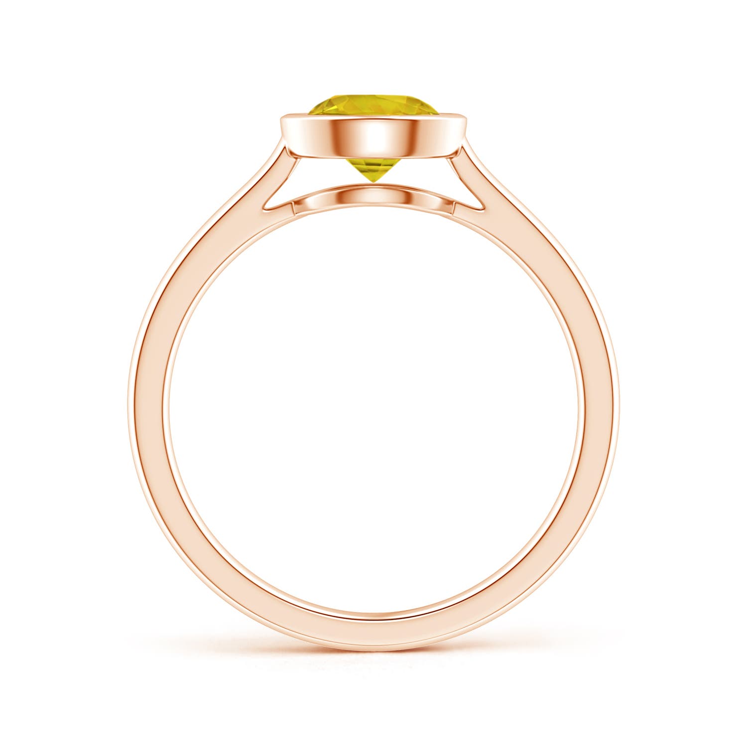 AAAA - Yellow Sapphire / 1 CT / 14 KT Rose Gold