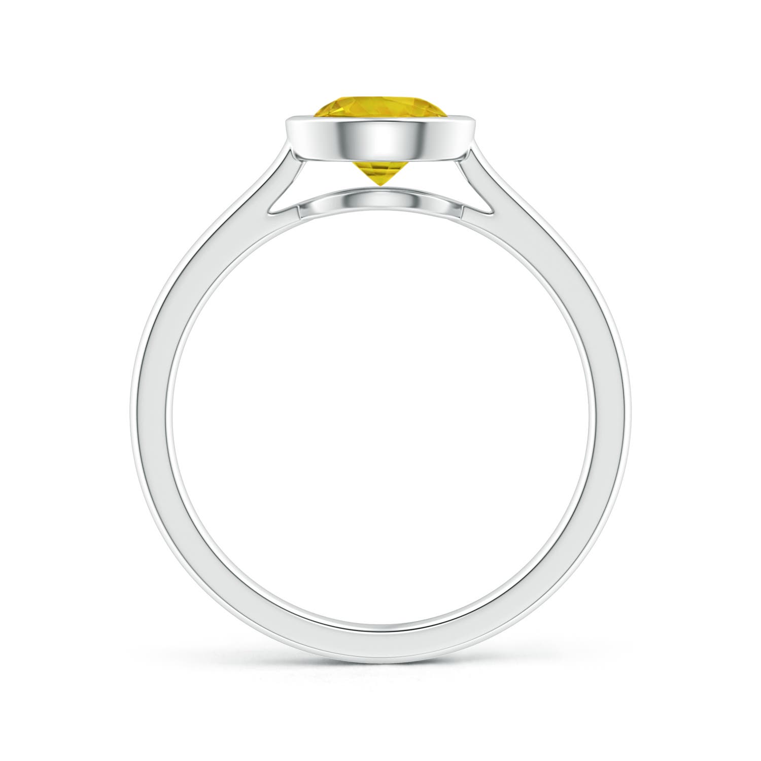 AAAA - Yellow Sapphire / 1 CT / 14 KT White Gold