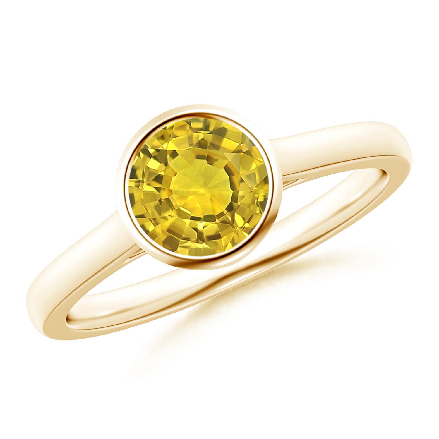 AAAA - Yellow Sapphire / 1 CT / 14 KT Yellow Gold