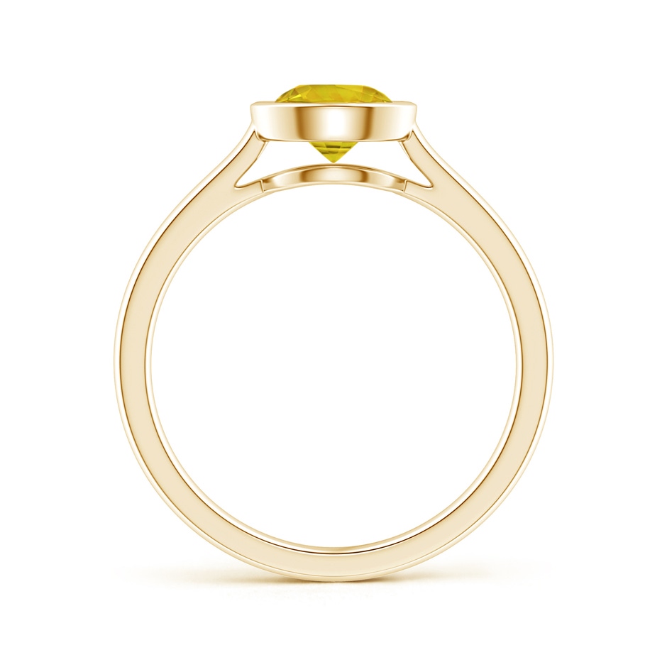 6mm AAAA Classic Bezel-Set Round Yellow Sapphire Solitaire Ring in Yellow Gold side 199