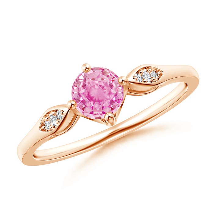 A - Pink Sapphire / 0.64 CT / 14 KT Rose Gold