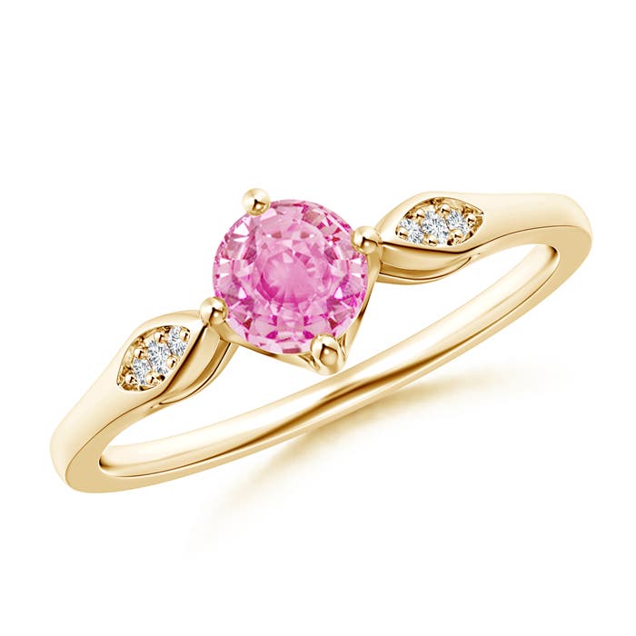 A - Pink Sapphire / 0.64 CT / 14 KT Yellow Gold