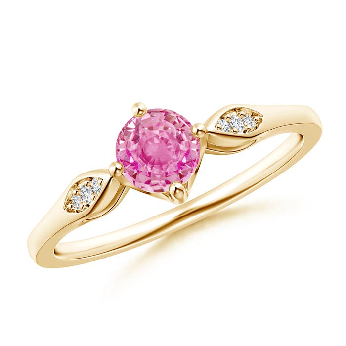 AA - Pink Sapphire / 0.64 CT / 14 KT Yellow Gold