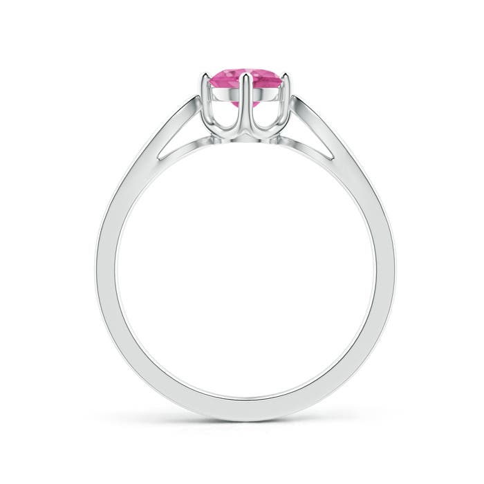 AAA - Pink Sapphire / 0.64 CT / 14 KT White Gold